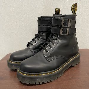 Dr. Martens belt platform boots